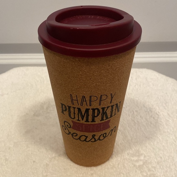 🆕GIFT CRAFT: Happy Pumpkin Spice Season Cork Coffee Tumbler 16 oz - Picture 3 of 5